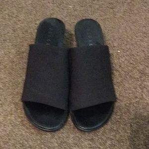 Open toe wedge shoes